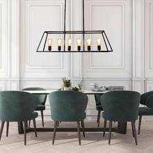Reuten Steel 6 Light Linear Pendant